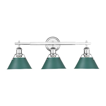 Chrome / Pine Green Shades