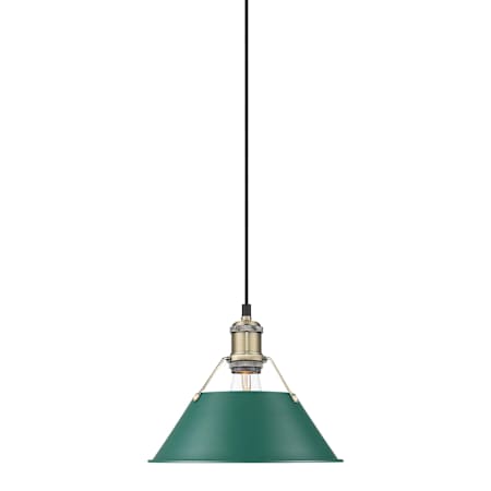 Aged Brass / Pine Green Shades