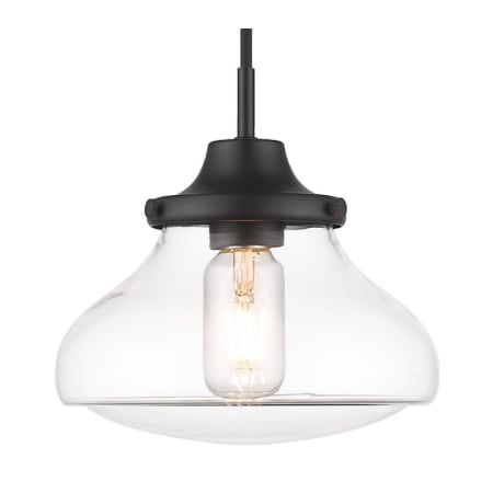 Golden Lighting Nash 8" Wide Mini Pendant Matte Black