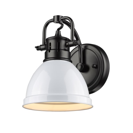 Golden Lighting Duncan 9" Tall Bathroom Sconce Black / White