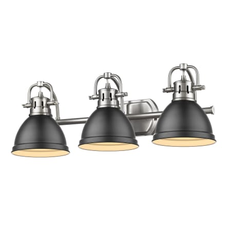 Golden Lighting Duncan 3 Light 25" Wide Vanity Light Matte Black
