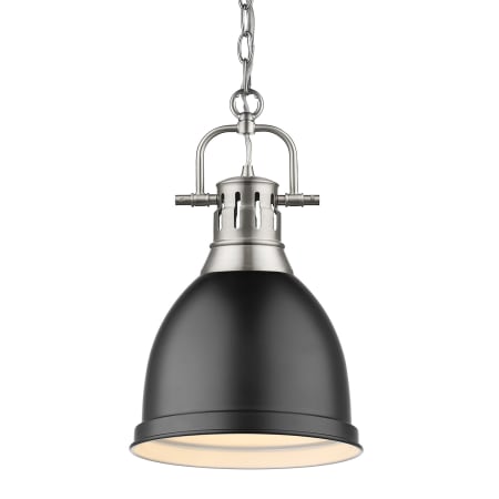 Golden Lighting Duncan Single Light 9" Wide Mini Pendant Matte Black
