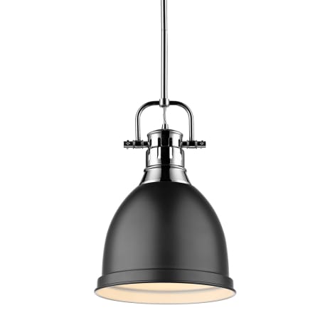 Golden Lighting Duncan Single Light 9" Wide Mini Pendant Matte Black