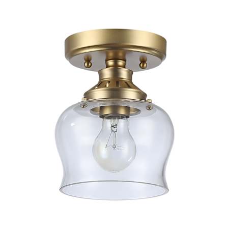 Golden Lighting Daphne 6" Wide Semi-Flush Ceiling Fixture Brushed Champagne Bronze
