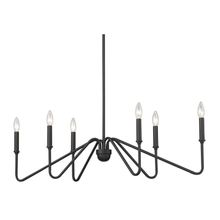 Golden Lighting Kennedy 6 Light 37" Wide Taper Candle Style Chandelier Natural Black