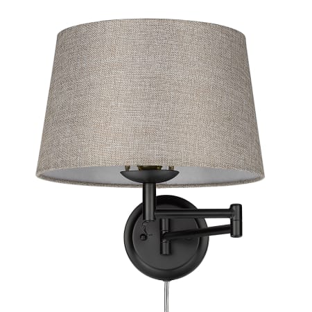 Golden Lighting Eleanor 13" Tall Hardwired or Plug-In Wall Sconce Matte Black
