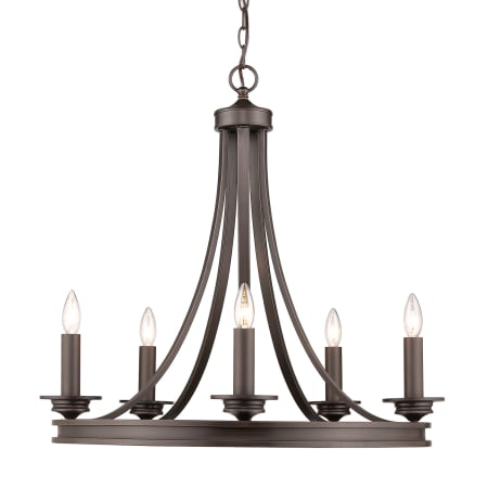 Golden Lighting Saldano 5 Light 27-1/2" Wide Taper Candle Chandelier Rubbed Bronze