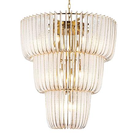 Golden Lighting Shahi 17 Light 30" Wide Waterfall Chandelier Titanium Gold