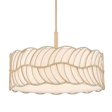 Golden Lighting Simbolo 5 Light 24" Wide Pendant Almond