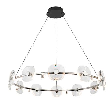 Golden Lighting Celestia 18 Light 49" Wide LED Crystal Ring Chandelier Chrome