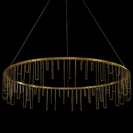 Golden Lighting Lucerna 32" Wide Ring Chandelier Stainless Steel Gold