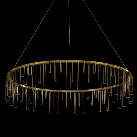 Golden Lighting Lucerna 40" Wide Ring Chandelier Stainless Steel Gold