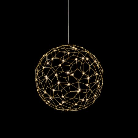 Golden Lighting Spheris 16" Wide Pendant Natural Brass