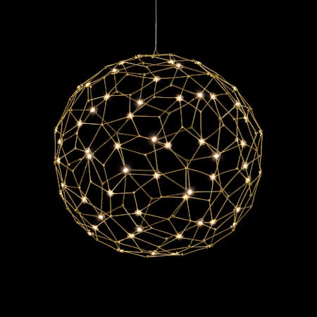 Golden Lighting Spheris 24" Wide Pendant Natural Brass