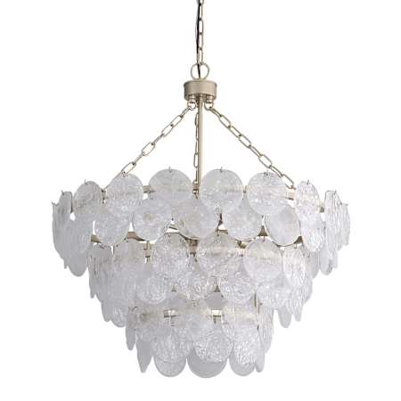 Golden Lighting Cascada 11 Light 28" Wide Pendant Aegean Silver / Cirrus Cloud