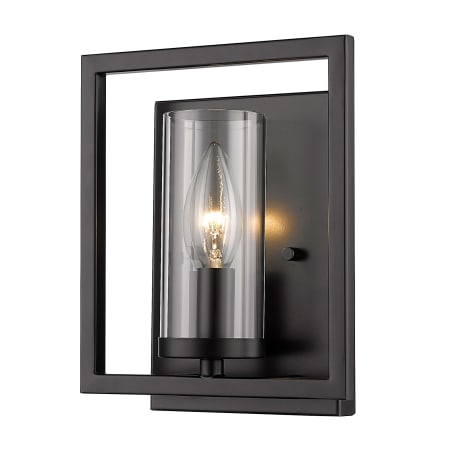 Golden Lighting Marco 9" Tall Wall Sconce Matte Black