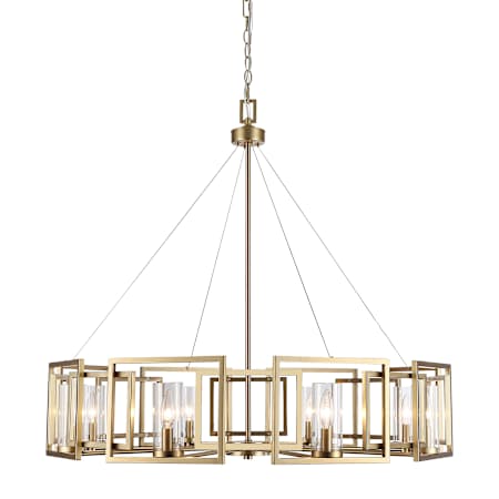 Golden Lighting Marco 8 Light 36" Wide Taper Candle Style Chandelier Brushed Champagne Bronze