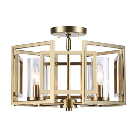 Golden Lighting Marco 4 Light 16" Wide Semi-Flush Ceiling Fixture Brushed Champagne Bronze