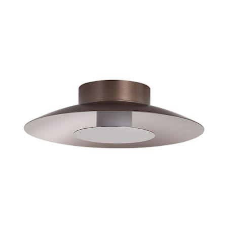 Golden Lighting Luma 12" Wide Semi-flush Ceiling Fixture Coffee Silver