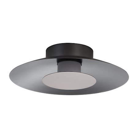 Golden Lighting Luma 12" Wide Semi-flush Ceiling Fixture Graphite / Coffee Silver