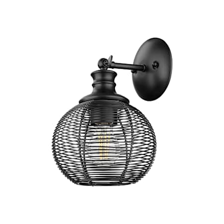 Golden Lighting Calypso 12" Tall Bathroom Sconce Matte Black