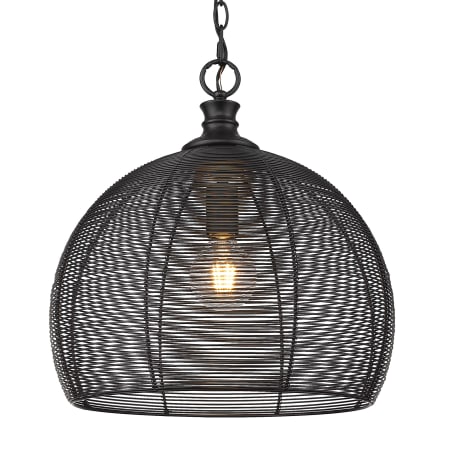 Golden Lighting Calypso 16" Wide Pendant Matte Black