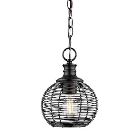 Golden Lighting Calypso 8" Wide Mini Pendant Matte Black