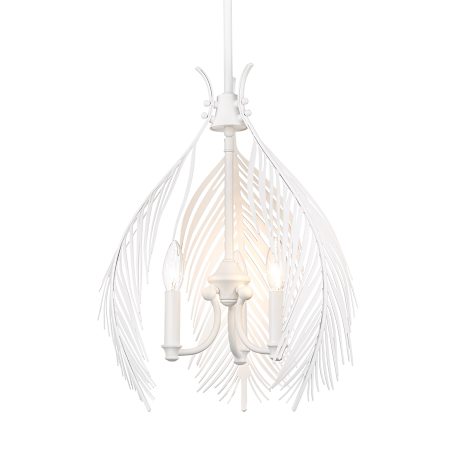 Golden Lighting Cay 3 Light 14" Wide Taper Candle Pendant Matte White