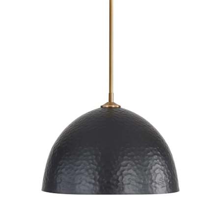 Golden Lighting Shepard 16" Wide Pendant Modern Brass / Matte Black