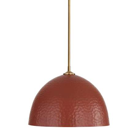 Golden Lighting Shepard 16" Wide Pendant Modern Brass / Russet Clay
