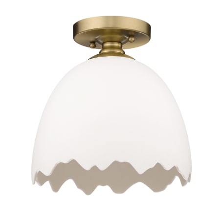 Golden Lighting Brinkley 10" Wide Semi-Flush Ceiling Fixture Brushed Champagne Bronze