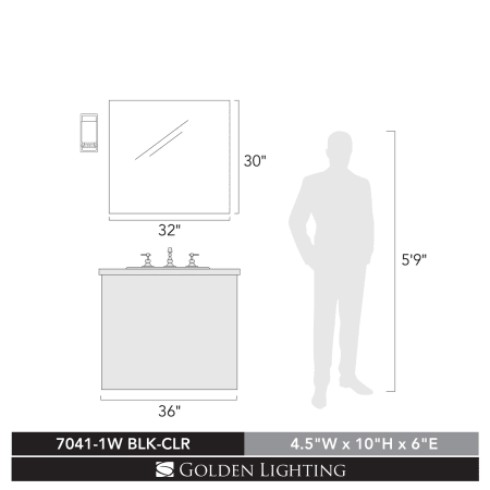 Golden Lighting-7041-1W-CLR-Scale Image