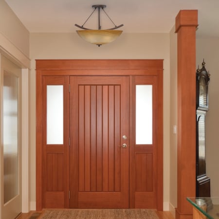 Semi-Flush Mount Rubbed Bronze Finish Room View