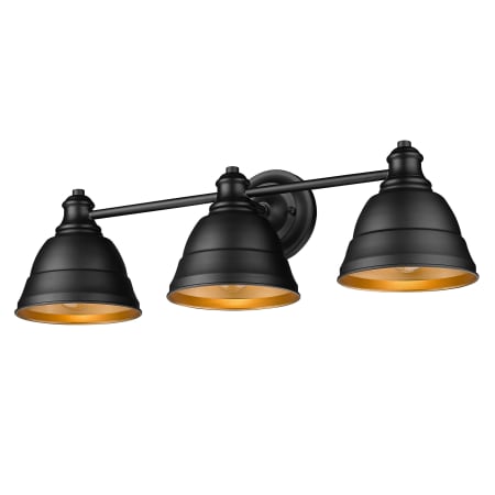 Golden Lighting Rebel 3 Light 24" Wide Vanity Light Matte Black