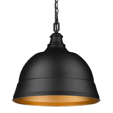 Golden Lighting Rebel 2 Light 16" Wide Pendant Matte Black