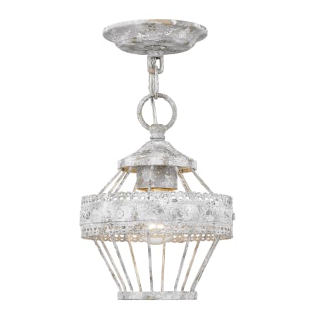 Golden Lighting Ferris Single Light 8" Wide Semi-Flush Ceiling Fixture / Pendant Oyster