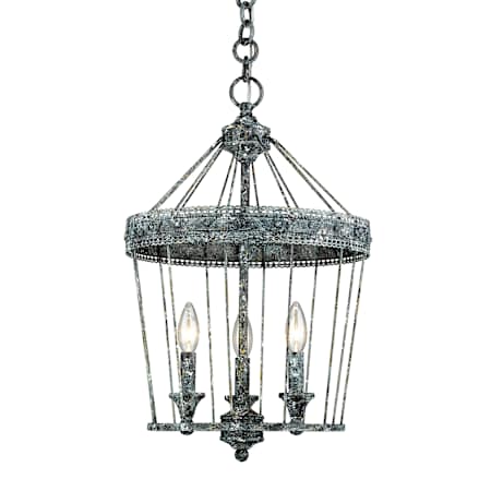 Golden Lighting Ferris 3 Light 14" Wide Taper Candle Pendant Blue Verde Patina