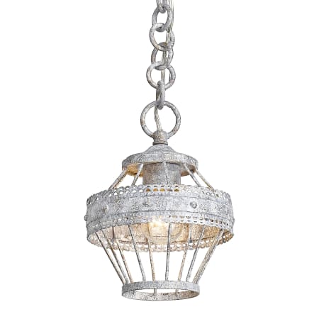 Golden Lighting Ferris 8" Wide Cage Mini Pendant Oyster