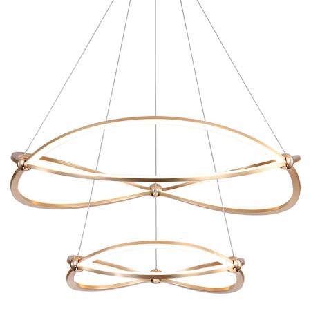 Golden Lighting Spirale 32" Wide LED Abstract Chandelier Anodized Gold