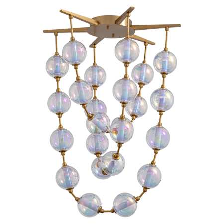 Golden Lighting Pearla 29" Wide Multi Light Pendant Brushed Champagne Bronze