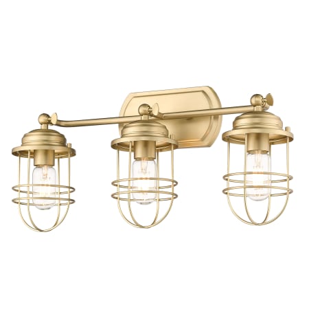 Golden Lighting Seaport 3 Light 21" Wide Bathroom Vanity Light Brushed Champagne Bronze