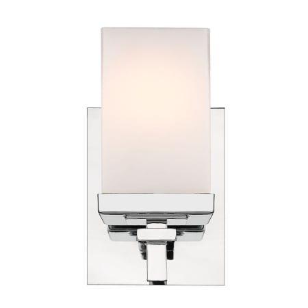Golden Lighting Maddox 8" Tall Bathroom Sconce Chrome