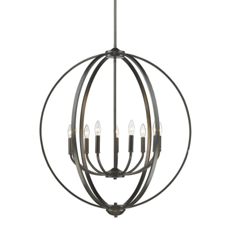 Golden Lighting Colson 9 Light 33" Wide Taper Candle Style Chandelier Etruscan Bronze