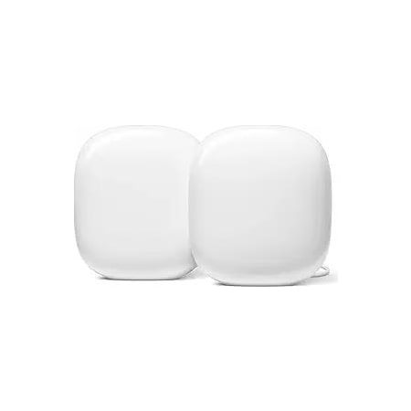 Google Nest WiFi Pro with WiFi 6, Pack of 2 Snow
