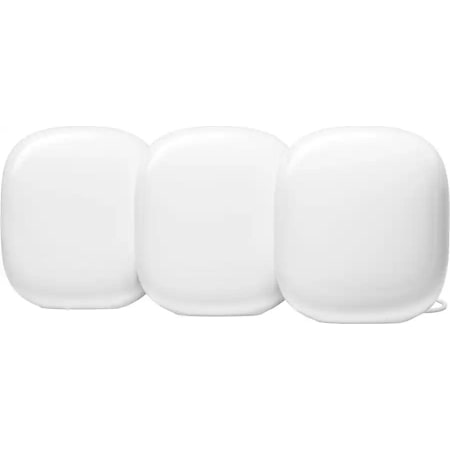 Google Nest WiFi Pro with WiFi 6, Pack of 3 Snow