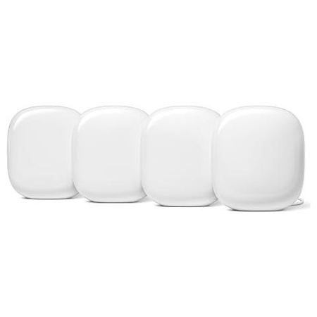 Google Nest WiFi Pro with WiFi 6, Pack of 4 Snow
