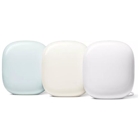Google Nest WiFi Pro with WiFi 6, Pack of 3 Multi-Color