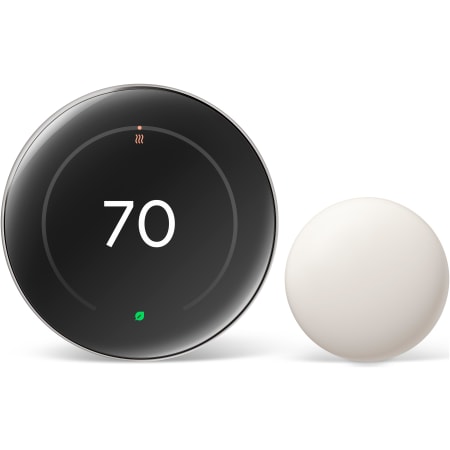 Google Nest Learning Thermostat (4th Gen) with Temperature Sensor (2nd Gen) - Pro Version Silver