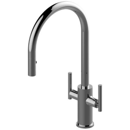 Graff Sospiro 1.8 GPM Single Hole Pull Down Kitchen Faucet Polished Chrome