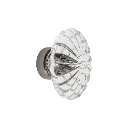 Grandeur Burgundy 1-3/4" Luxury Flower Fluted Crystal Vintage Cabinet Knob Antique Pewter